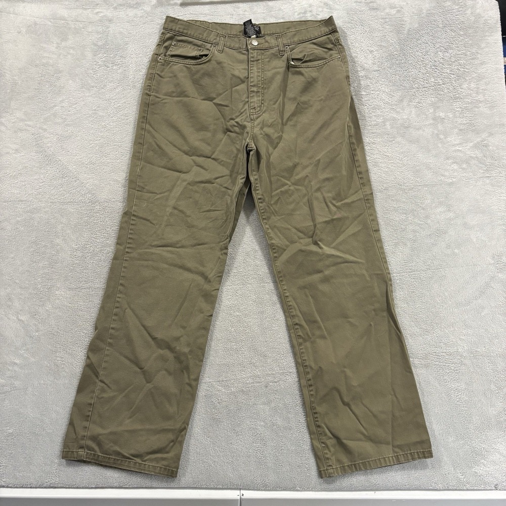 Polo Jeans Ralph Lauren Men 36x33 Green Baggy Straight Leg Jeans Vtg Y2K 90s